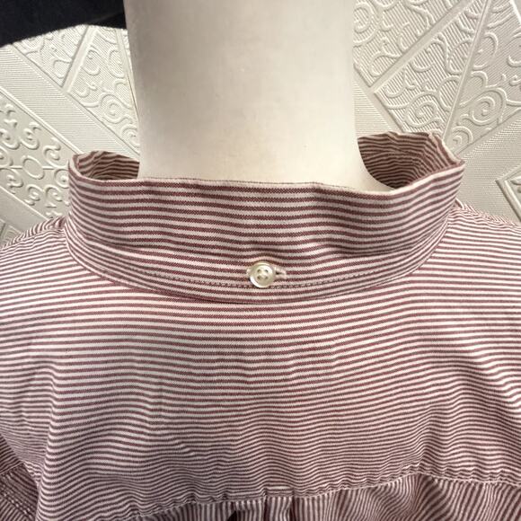 Old Navy XL Men's button-up shirt red white stripe long sleeve Vintage - Picture 10 of 13